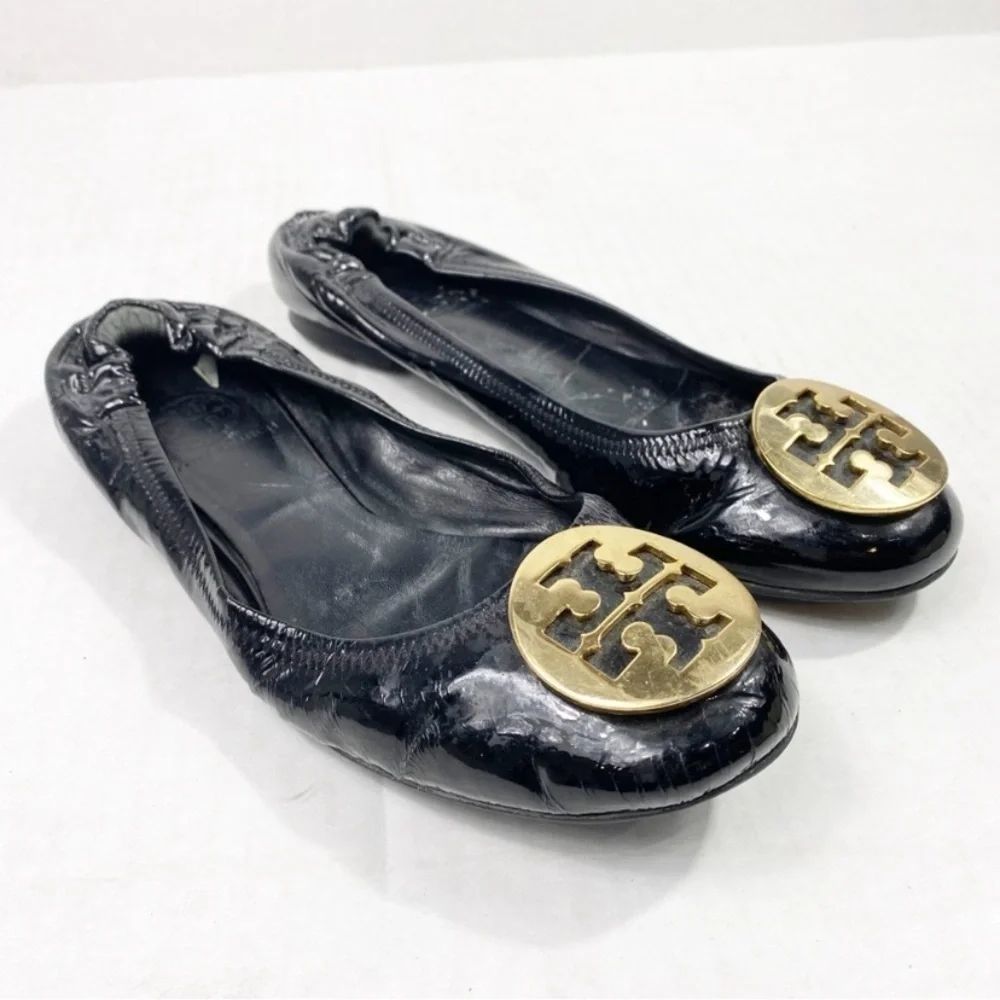 TORY BURCH Reva Patent Leather Ballet Flats